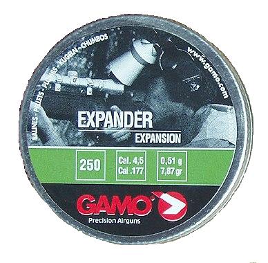 Пульки, пули для пневматического оружия (пневматики) GAMO Expander Epansion (Гамо Экспандер) калибра 4,5 мм вес 0,51 г 250 штук в жестяной банке     